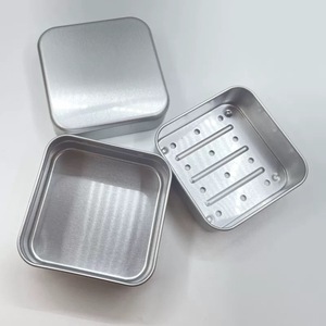 Biểu Tượng Tùy Chỉnh Nhỏ Rỗng Vuông Nhôm <span class=keywords><strong>Tin</strong></span> Du Lịch Xách Tay Xà Phòng Lưu Trữ Box Với Nắp Thanh Trường Hợp Chủ Container Cho Xà Phòng - Product Image 2