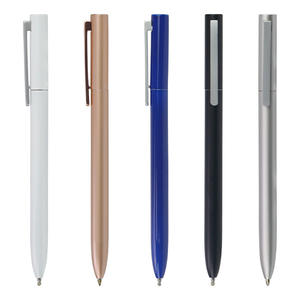 Металлические черные шариковые ручки с гелевыми чернилами 0,5 мм для письма для офиса и школы, печать на шелке - Product Image 5