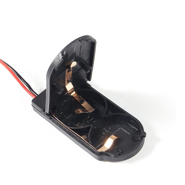 2X3V CR2032 Battery Holder Coin Cell Battery Holder with Wire