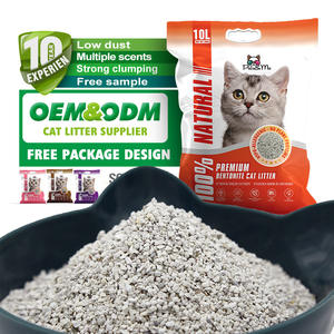 Arena para gatos de bentonita rota de forma fácil de limpiar sin contaminación al por mayor barata de fábrica de China - Product Image 1