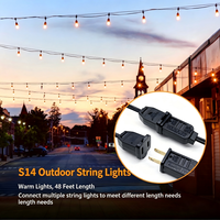 Guirlandes lumineuses LED S14 haute tension imperméables pour intérieur et extérieur, décorations de Noël pour la cour, le jardin et l'hôtel