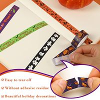 Ruban Washi d'Halloween, ruban adhésif décoratif pour scrapbooking, journalisation, planification, bricolage, emballage cadeau