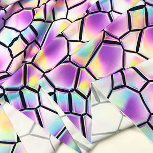 Tissu imprimé numérique extensible en nylon spandex aux couleurs de l'arc-en-ciel <span class=keywords><strong>pour</strong></span> maillots de bain et vêtements de danse - Product Image 3