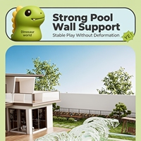 Piscine gonflable dinosaure avec auvent solaire, en PVC épaissi, pour toute la famille (enfants et adultes), idéale pour les jeux aquatiques estivaux en extérieur dans le jardin.