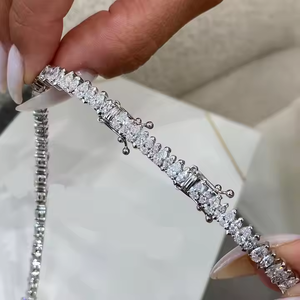 Hip Hop Fully Iced Cuban Link Chain <b>Necklace</b> with Pear Diamond Cut Stones Diamond Jewelry for Men Luxury <b>Statement</b> Chain - Product Image 3