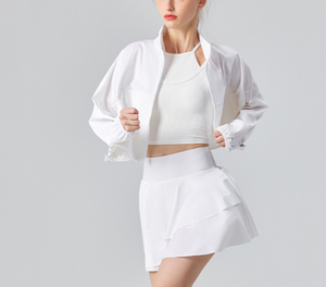 ملابس الجولف النسائية المحمية من قطعتين من قطعتين تنورة مطوي-ملابس تنس-ملابس تمارين البيسبول ملابس تنس الريشة - Product Image 1