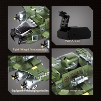 Bloques de Construcción de Aviones de Combate Retro de la Segunda Guerra Mundial F8102, Modelo de Avión Militar, Adornos Ensamblados para Niños