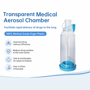 Dispositif d'inhalation pour enfants avec valve, masque d'inhalation pour l'asthme, dispositif de dosage, masque d'inhalation pédiatrique en PVC de qualité médicale, inhalateur avec espaceur, certifié CE - Product Image 2