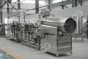 Friteuse de chips de banane entièrement automatique Ligne de production Acier inoxydable Processus complet Tranchage Friture Déshuilage Assaisonnement Système d'emballage - Product Image 5