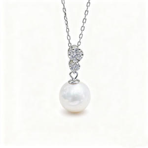 อุปกรณ์ทำเครื่องประดับมุก DIY ตัวเรือนเงินแท้ S925 สำหรับจี้มุกทรงกลมขนาด 10-13 มม. แบบแท่งเปล่า สร้อยคอแฟชั่นสำหรับผู้หญิง รุ่น 31465 - Product Image 5