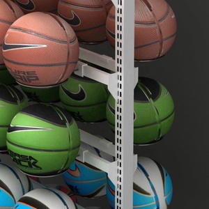 Negozio a doppio lato 6 strati da basket calcio calcio sport in metallo espositore attrezzature per la palla Rack di stoccaggio - Product Image 5
