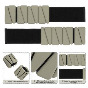 Poids de cheville en silicone 2 lb (paire) – Réglables, pour fitness et exercice, résistants à l'usure, matériau écologique, unisexe - Product Image 3