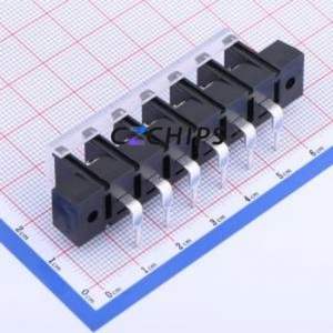 KF38RM-8.25-6P Barrier Terminal Block Bent Lead Through Hole,P=8.25mm Connector With Cover Plate 8.25mm 1x6P Right Angle Pin - Product Image 2
