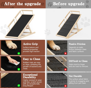 Rampa Regolabile per Cani per Letti Alti, Scala in Legno per Cani Piccoli, Medi e Grandi fino a 113 kg - Product Image 2