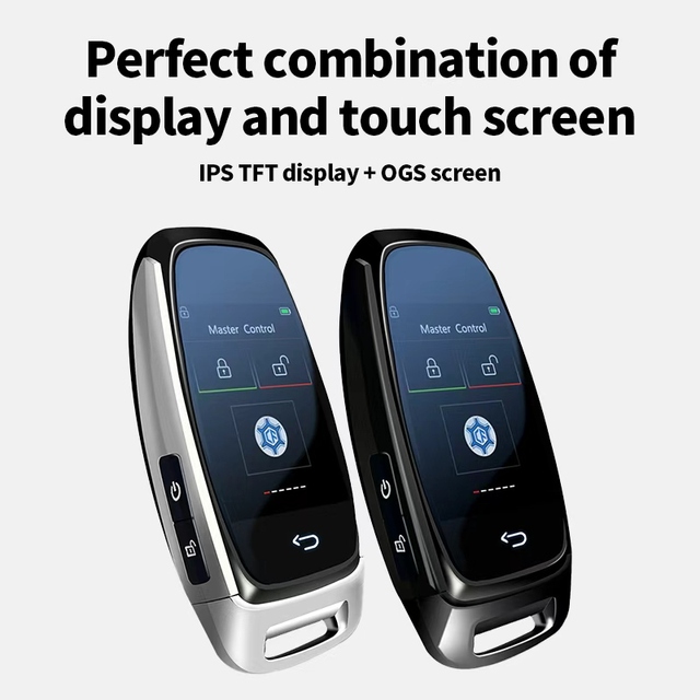 Smart Remote Control with 4 Buttons, Touchscreen Control, Zinc Alloy Frame, IPS Screen, Enhances Comfortable Entry
