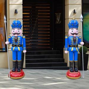 <span class=keywords><strong>Precio</strong></span> al por mayor Pop Art resina Cascanueces estatuas 1,2 m 1,8 m 2,2 m fibra <span class=keywords><strong>de</strong></span> vidrio Cascanueces soldado accesorios para decoración <span class=keywords><strong>de</strong></span> Navidad - Product Image 2