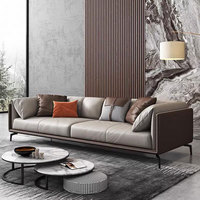 Ensemble de canapés de bureau en cuir Timberight Premium Commercial pour bureau de direction et salle de réception d'entreprise