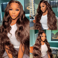 Perruque Cheveux Humains Vierges Body Wave 30 Pouces, Dentelle Frontale HD 13x6, Qualité Supérieure, Personnalisée et Mèches Highlight, Prix le Plus Bas