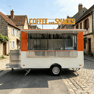 Towable Hot Dog Cart With <b>Grill</b> Mobile Beverage Trailer Coffee Trailer Ice Cream Burgers Fast Food Snack Van Food Truck - Product Image 3