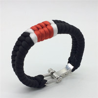 Bracelet en alliage brésilien avec ceinture ajustable, 1 pièce, accessoire de survie en queue de poisson, tissage, collection 550, vente en gros