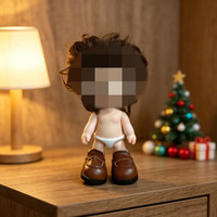 [Chaussures uniquement] Chaussures miniatures pour poupées de 10 cm, mini-chaussures en cuir résistantes à l'usure pour poupées, ornements.