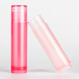 Пустой контейнер для бальзама для губ, индивидуальная этикетка, прозрачный белый, черный, розовый, фиолетовый, 5 г пластиковый бальзам для губ