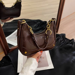 Hot Sale New Arrivals PU Leather <b>Purse</b> Ladies Crossbody Bag Women Solid Color Retro <b>Small</b> Single Strap Bag Tanjing - Product Image 5