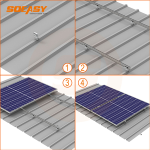Système d'énergie solaire Soeasy avec structure en acier inoxydable pour toit en tuiles inclinées, montage pour panneaux solaires photovoltaïques résidentiels - Product Image 6