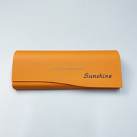 Étui rigide unisexe pour lunettes et lunettes de soleil en cuir PU, boîte de rangement portable anti-écrasement, pochette pliable pour lunettes, cadeau