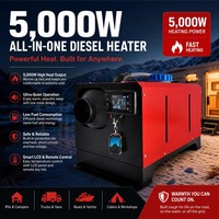 Chauffage autonome tout-en-un 12V/24V/220V 5KW pour camions, camping-cars, bateaux, bus, excavatrices et tracteurs (chauffage diesel)