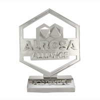 Trophée personnalisé en alliage de zinc moulé en 3D, plaqué laiton antique, cadeau promotionnel, souvenir, figurine, statue, médaille avec support