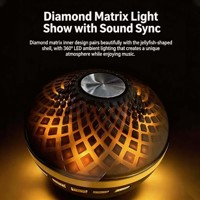 Altavoz Portátil de Vidrio con Iluminación RGB 360 °   Sistema de Sonido Envolvente Inalámbrico para Escritorio