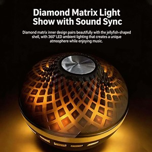 Portable RGB Glow Glass <b>Bluetooth</b> <b>Speaker</b> 360° <b>Surround</b> <b>Sound</b> Wireless Desktop - Product Image 2