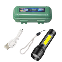 Lampe torche électrique en aluminium noir à prix d'usine, avec mise au point réglable pour les activités de plein air