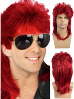 JAMBALAYA Perruques synthétiques pour hommes, perruque de fête à cheveux longs, résistante à la chaleur, costumes des années 80 pour hommes, perruque fantaisie pour cosplay