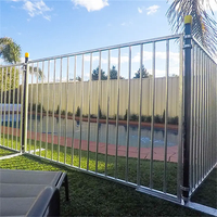 Fabricante de China, valla temporal de piscina de metal de seguridad de acero galvanizado con recubrimiento en polvo de 1,5mm y 2mm
