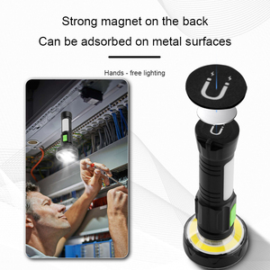 Lampe torche LED magnétique avec affichage de la puissance, double interrupteur, 11 modes, rechargeable, étanche, lampe de travail pour le <span class=keywords><strong>camping</strong></span>, la réparation automobile - Product Image 6