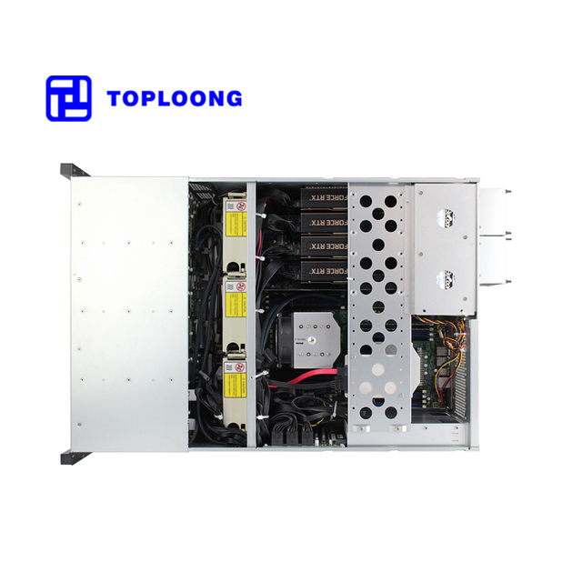 4U 24Bay 19 Inch Rack Mount E ATX Server Chassis Hot Swap 4GPU NAS Storage Server Case With 1300w PSU for AI Computing Server