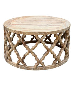Table basse portable en bois massif naturel minimaliste, design traditionnel pour salon, appartement et villa - Product Image 1