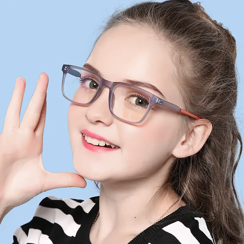 Blue Light Blocking Glasses Kids 7-12 Years Old 2024 Fashion Flexible TR90 Frame Gaming Computer Glasses Children Eyewear Girls