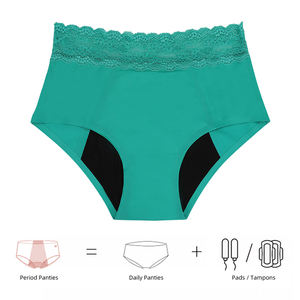 <span class=keywords><strong>Bragas</strong></span> <span class=keywords><strong>Menstruales</strong></span> de Alta Absorbencia, Cobertura Completa, 4 Capas, Culotte Menstruelle - Product Image 1