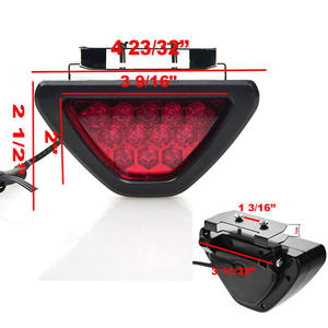 Универсальная Тормозная сигнальная лампа в стиле F1, треугольная Спортивная задняя противотуманная фара 12 светодиодов, задняя третья Тормозная лампа DRL, модифицированные аксессуары для автомобиля - Product Image 4