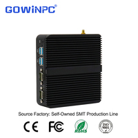 Mini PC Industrial Integrado J4125/J6412/N97/N95 Sin Ventilador, Montaje VESA para Señalización Digital, 9-36V, 2COM, 16GB RAM, Almacenamiento SSD/HDD