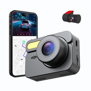 Telecamera da 2 pollici <span class=keywords><strong>per</strong></span> visione notturna a doppia lente <span class=keywords><strong>per</strong></span> <span class=keywords><strong>auto</strong></span> con cruscotto 4K anteriore e 1080P <span class=keywords><strong>per</strong></span> retromarcia con controllo vocale WIFI GPS - Product Image 1