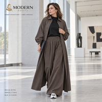 Ensemble chemise longue et pantalon large, haut boutonné oversize, ensemble deux pièces décontracté, coordonné pour l'hiver, vêtements pour femmes sur mesure