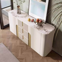 Buffet moderne en acier inoxydable pour salle à manger, armoire en bois pour cuisine, console d'entrée, meuble de rangement
