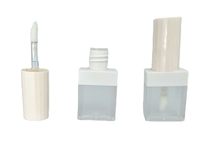 Tube vide carré en ABS dépoli avec bouchon à vis pour gloss, emballage cosmétique