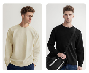 เสื้อสเวตเชิ้ตคอกลมแบบยูนิเซ็กซ์ ผ้าฝ้ายถัก ทรงปกติ โอเวอร์ไซส์ สีพื้น เรียบง่าย สวมใส่สบาย เหมาะสำหรับฤดูใบไม้ร่วง - Product Image 4