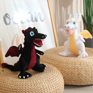 龙与恐龙毛绒玩具-毛绒动物玩偶-安抚伴侣-超柔软动物毛绒玩具 - 24 厘米 2 色套装 龙 - Product Image 4