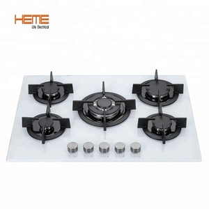 Built-in Gas Cooktop 70cm 5 Burner Tempered Glass CE UKCA Approved High Efficiency Gas <b>Stove</b> with FFD for Kitchen - Product Image 1